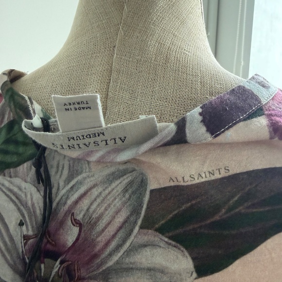 All Saints Bela Leondra Tee in Soft Pink Size Medium - Picture 5 of 8